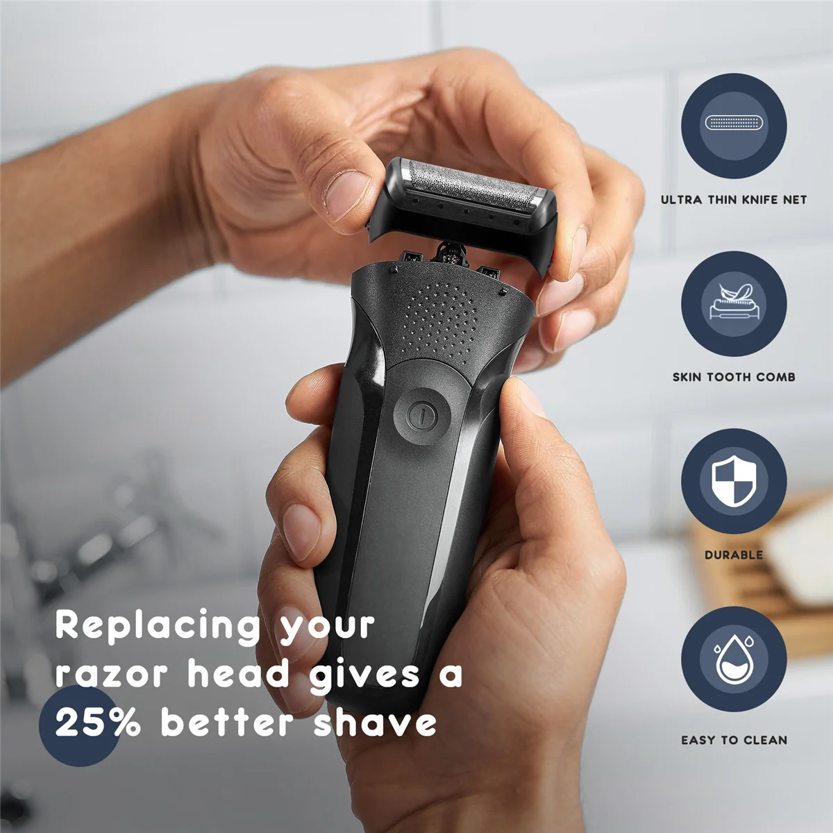 ร้อนฟอยล์และเครื่องตัดเหมาะกับ Braun Cruzer 10B 20B เปลี่ยน 1000 Series CruZer 1 2 3 4 Z20 Z30 Z40 Z50 Z60 2615 2675 2775