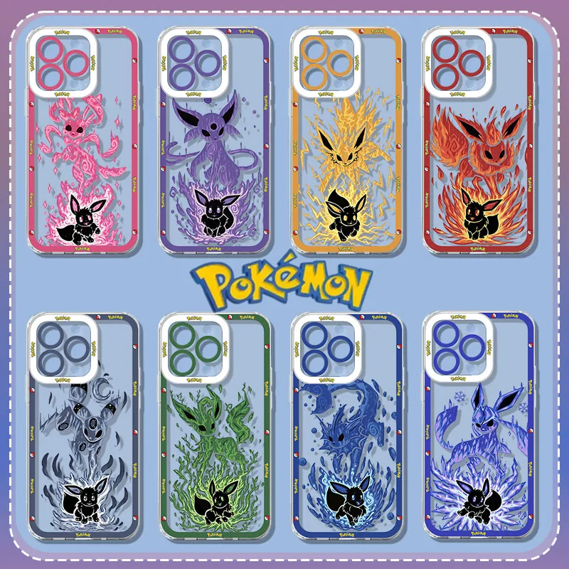 Funda de Anime con diseño de Pokémon EEVEE Evolution para Xiaomi POCO X8 Pro Max X7 X6 Neo X5 X3 F8 F7 Ultra F6 F5 F3 M8 M7 4G M6 PRO 5G M5S