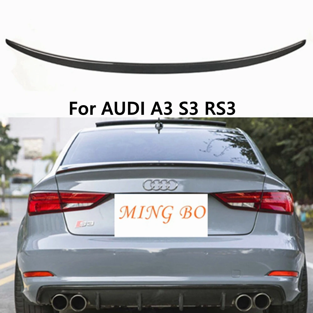 

For AUDI A3 S3 RS3 8V Limousine Sedan S Style Carbon Fiber Rear Spoiler Trunk Wing 2013-2020 Forged carbon