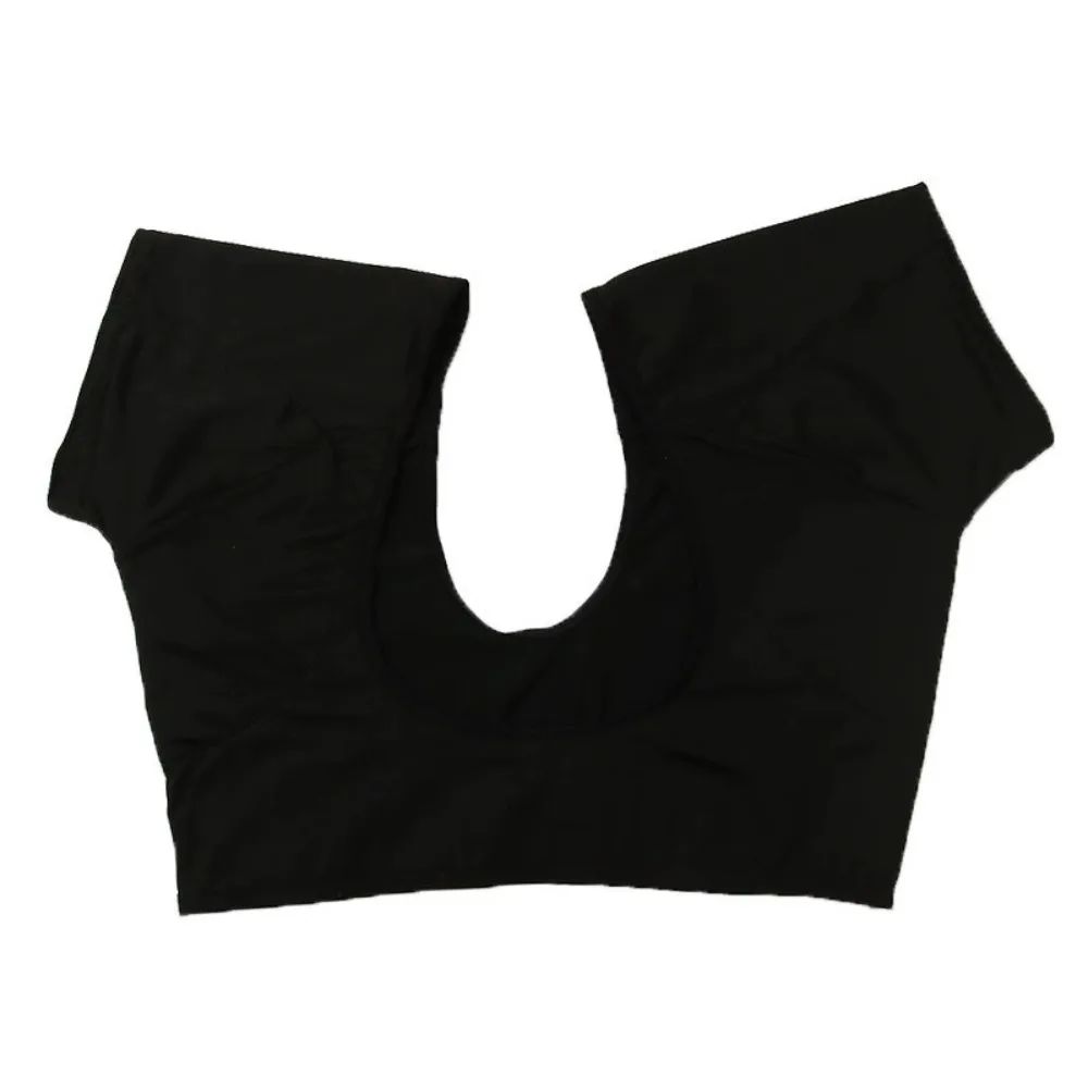 Summer Reusable Sweat T-Shirt Solid Color Silk Underarm Sweat Vest Soft Washable Sweats Proof Vest Daily Wear