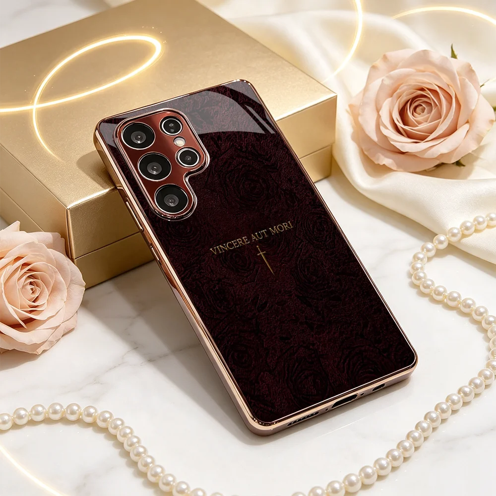 Creative Sword Emblem Cross Phonecase Glass phone case for Samsung GalaxyS26 S25 24 23 22 21 Ultra/Plus/FE shockproof back cover