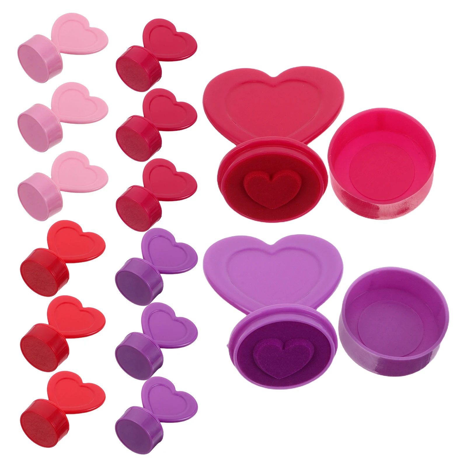 

20pcs Cute Stamp: Heart Shape Stamper Set For Diy Journal Scrapbook Crafts Valentine'S Day Party Supplies Classroom Rewards
