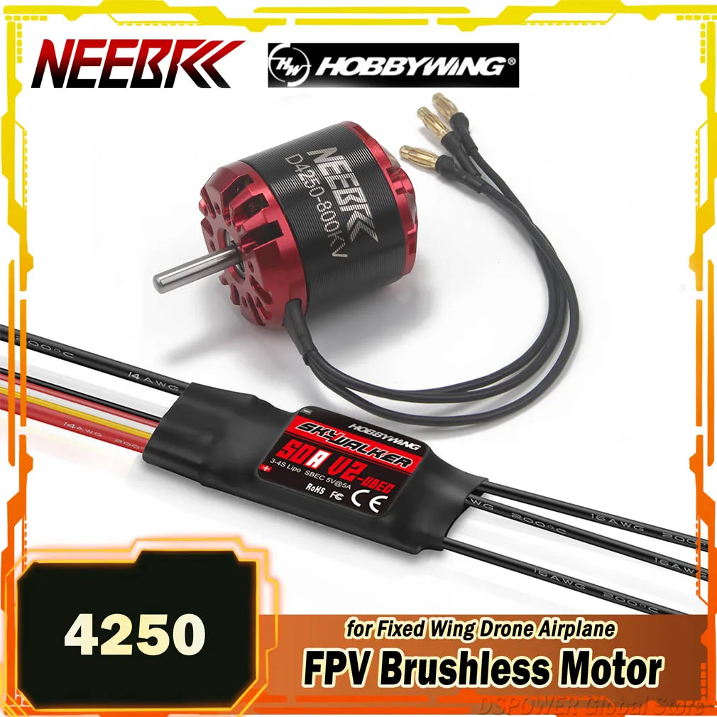 

4250 600KV 800KV RC FPV Outrunner бесщеточный двигатель 3-7S с 80A V2 ESC Регулятор скорости для беспилотного летательного аппарата
