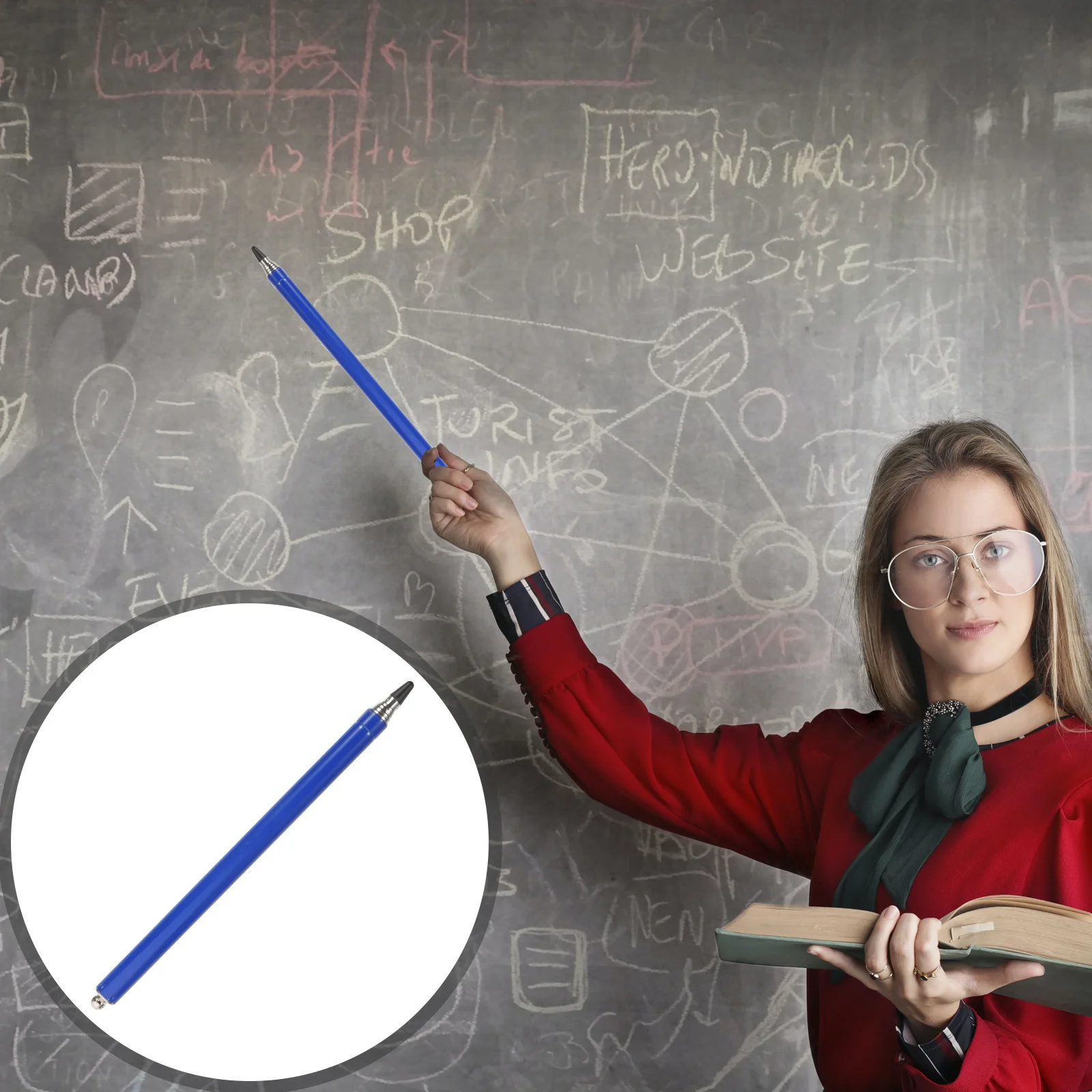 Professional Expandable Classroom Pointer Retractable Durable Stainless Steel for Teachers Whiteboard Presentations