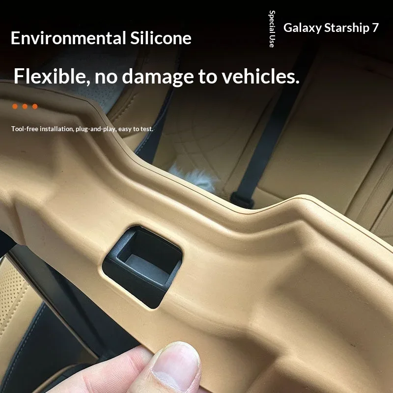 For Geely Starship7 Starray EM-i 2025 2026 Armrest Box Silicone Protective Cover Pad Interior Modification 3