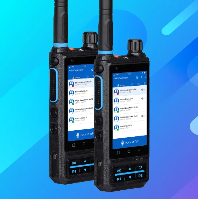 CAMORO S200 2G/3G/4G Zello Poc Walkie Talkie Rádio em dois sentidos Cartão SIM duplo Walkie-talkie de longo alcance