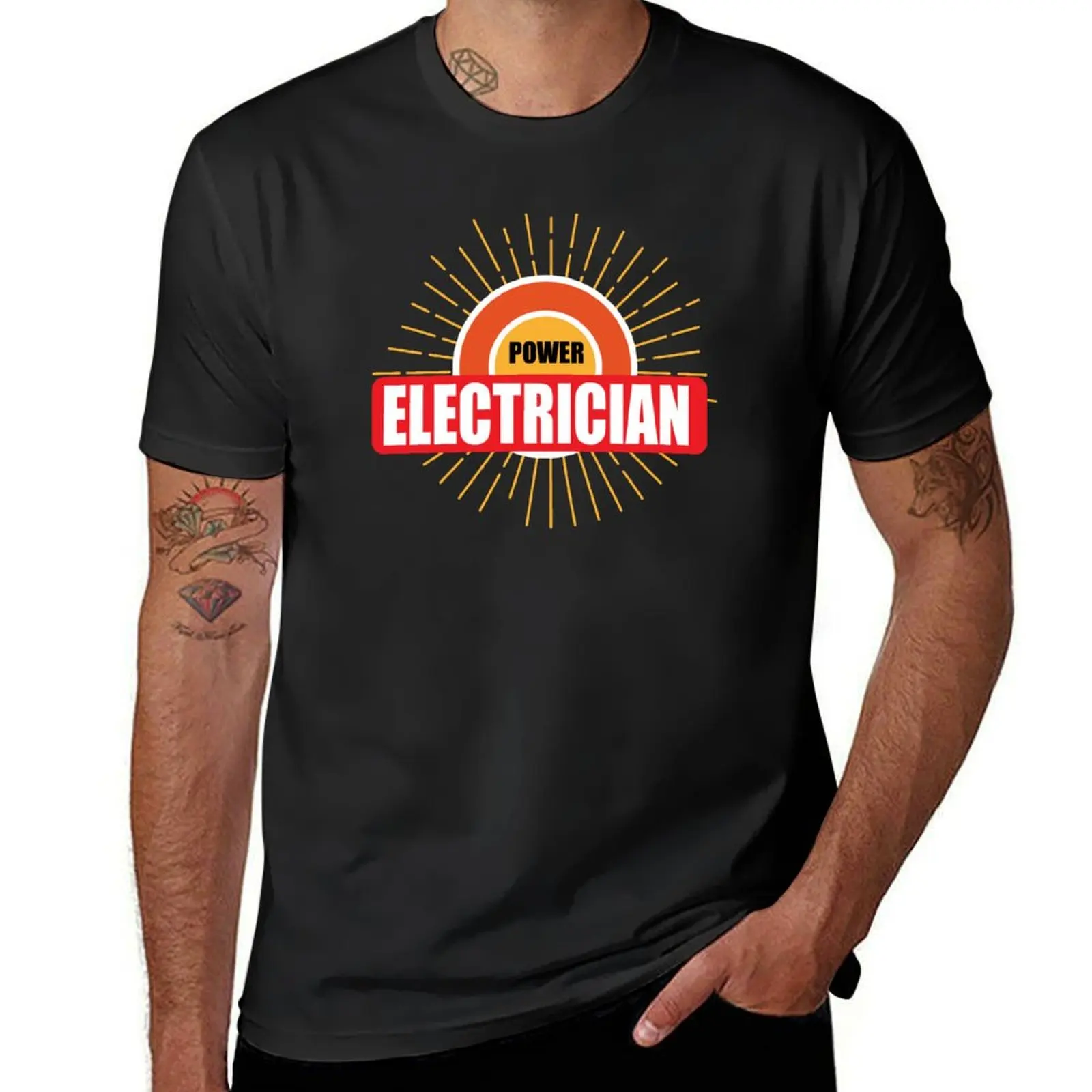 Power Electrician T-Shirtts and Gifts Electrical Workers T-Shirt blanks heavyweights cute clothes heavy weight t shirts for men