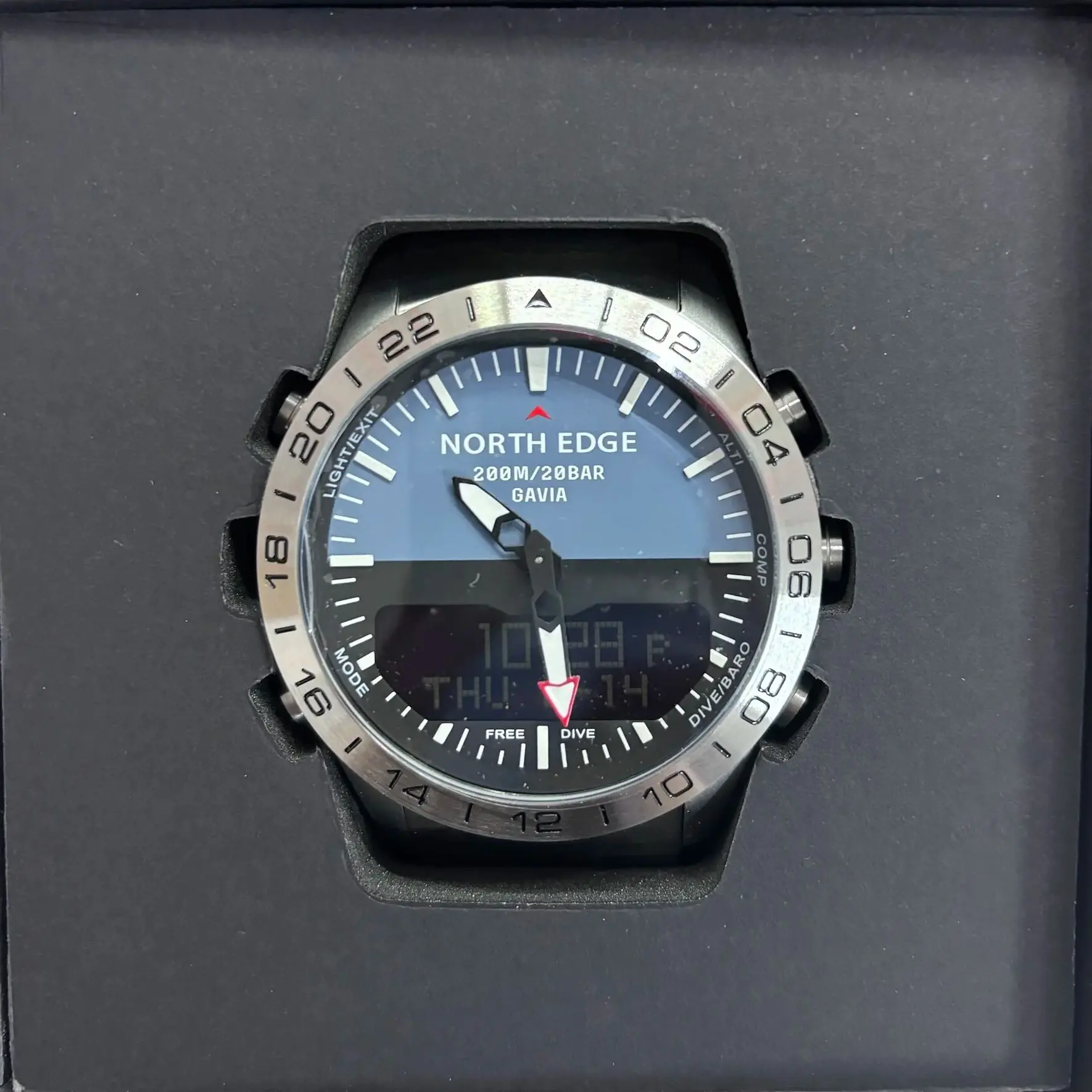 North edge masculino mergulho esportes relógio digital relógios militares do exército luxo aço completo negócios à prova dwaterproof água 200m altímetro bússola