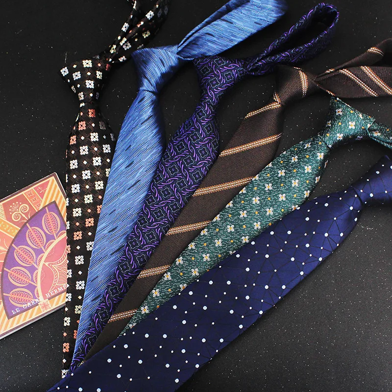 Hand Tie Man's 8cm Professional Suit High-end Men's Business Formal Ties Male Floral Stripe Necktie Apparel Accessories