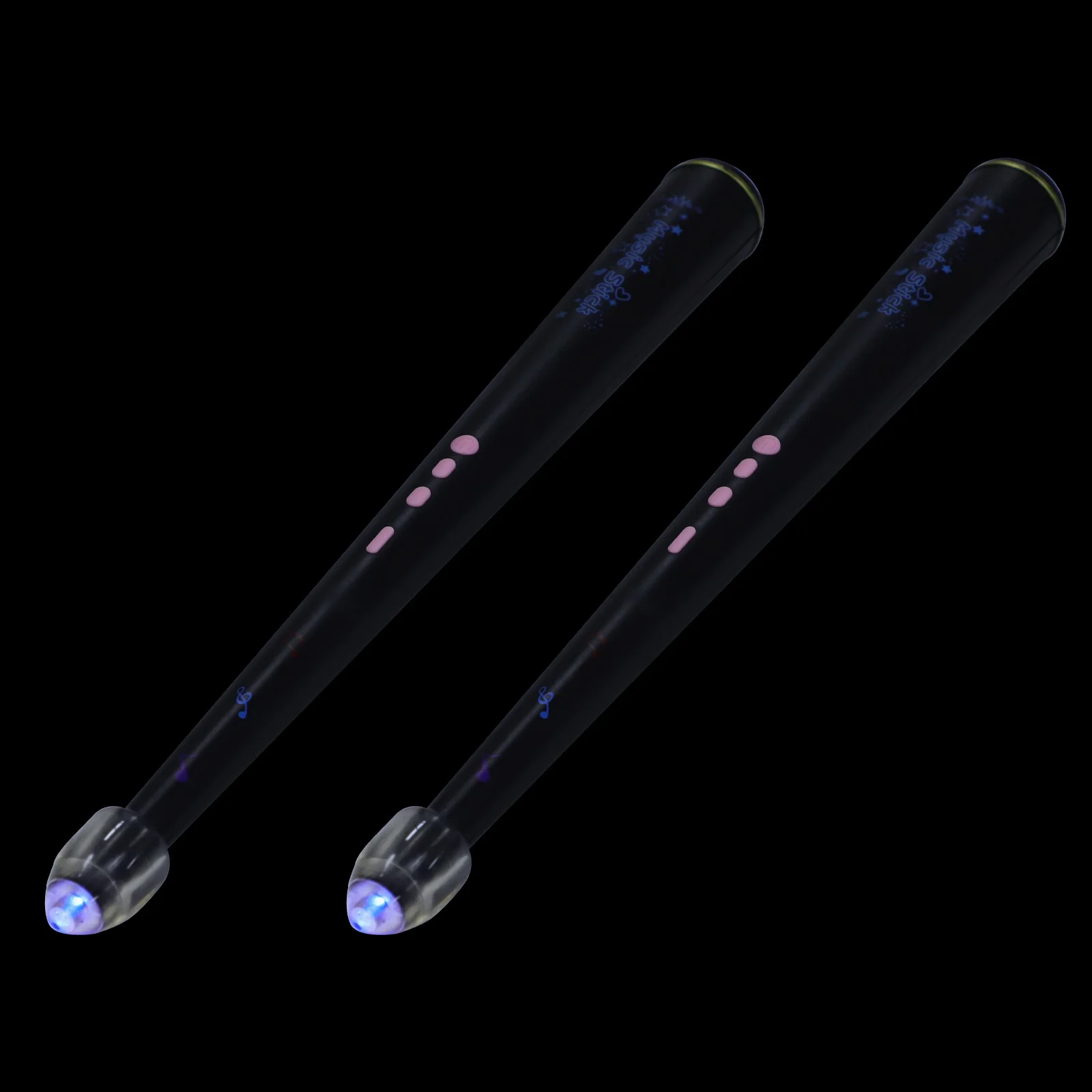 

1Pair Electronic Drumstick Lightweight Durable Percussion Instrument Stick Random Color Music Practice Luminous Glow