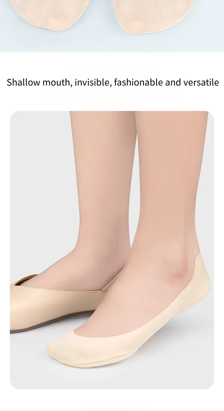 Damen Low-Top Socken-Einlegesohlen Stoßdämpfende Weiche Schwamm-Einlagen mit Gewölbestütze Unsichtbare Bootssocken zur Fußdruckentlastung – Detail 8