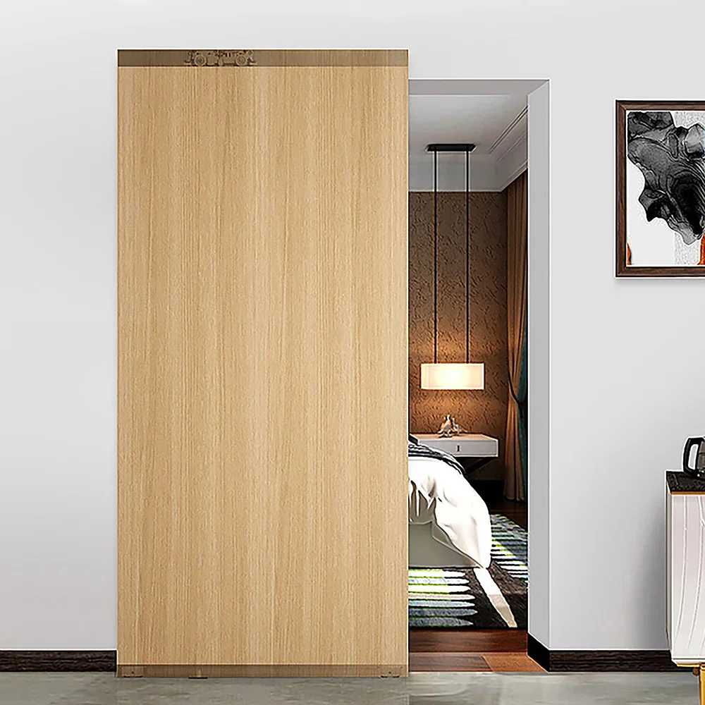 Fully Concealed Sliding Rail Sliding Door,Invisible Sliding Door, Bidirectional Buffering, Trackless Wooden Door Wheel Pulley image 3