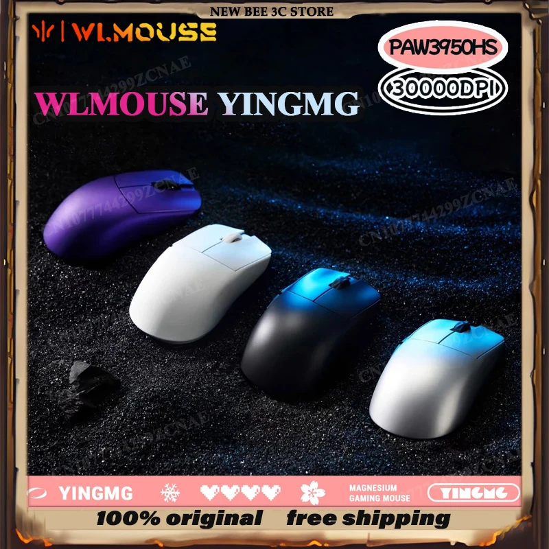 

WLMOUSE Ying Magnesium Series Gaming Mouse PAW3950HS High Speed Tracking 750IPS 8kHz 30000DPI Low Latency Wireless 47g Gift