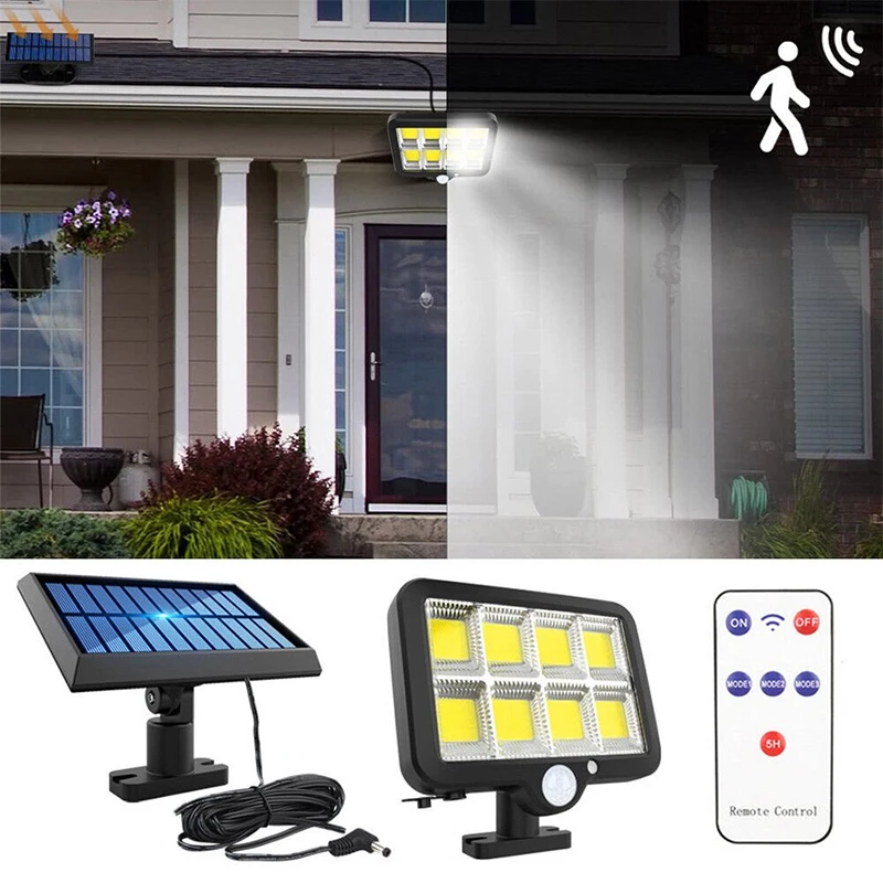 160COB Solar Split Wall Lamp 3 Mode Waterproof Motion Sensor Garden Street Lights Solar Lamp Garden Security Wall Light