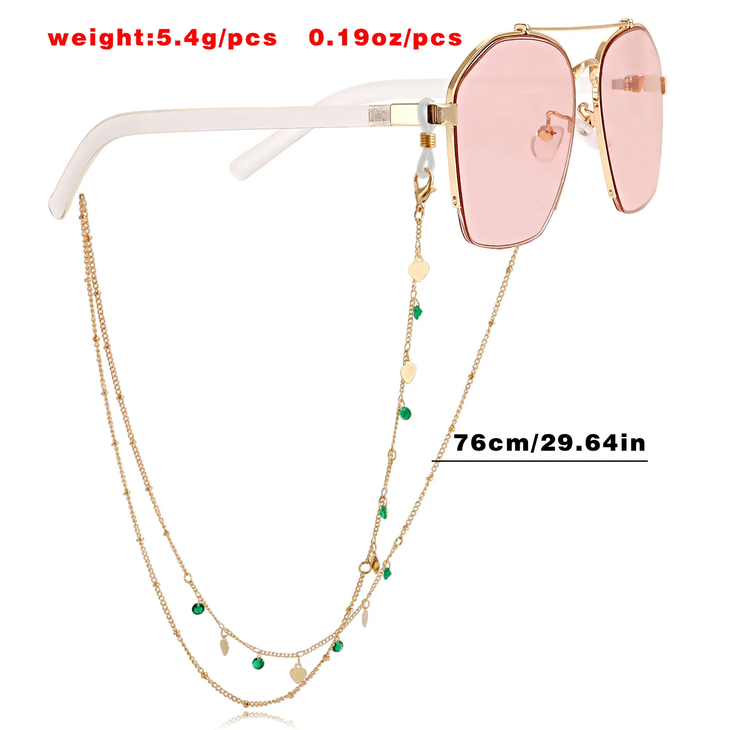 Crystal Stone Glasses Chain Bohemian Eyeglass Rope Sunglasses Cord Face Masks Chains Holder Trendy Neck Strap Gift For Women