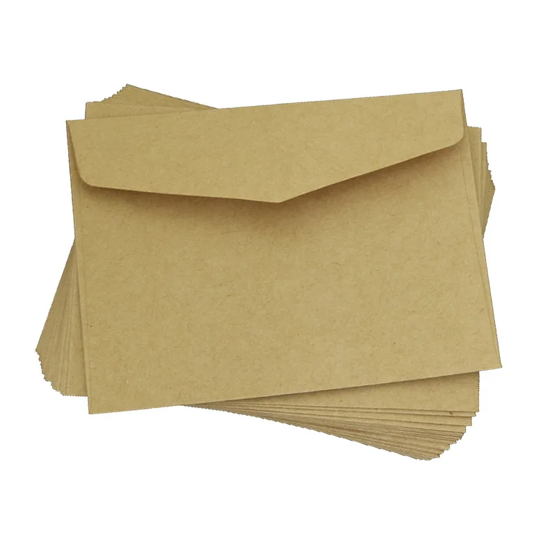 

20pcs Vintage Kraft Paper Envelope Blank Thank you Card Business Card Storage Western Mini Envelope Bag