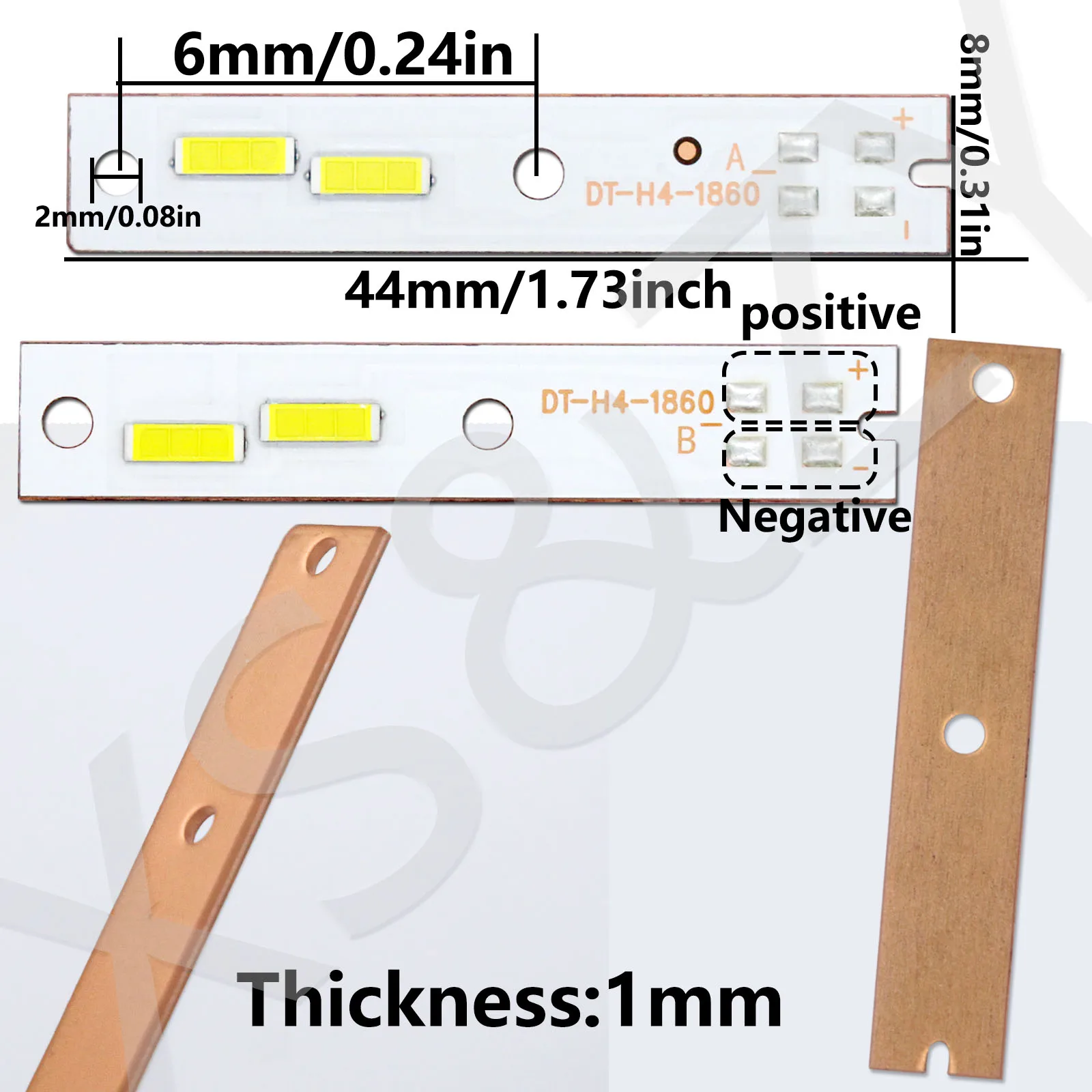 A Set10-15W LEDs 1860 CSP Lamp Bead DC9-10V H4 450-1500mA  Four Color Automobile Headlamp Bead Detection Lamp Bead Accessory DIY