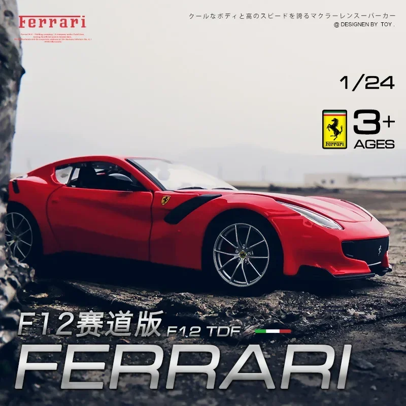 Bburago 1:24 Ferraris F12 TDF Alloy Racing Car Model High Simulation Diecast Metal Toy Sports Car Model Collection Gift B463