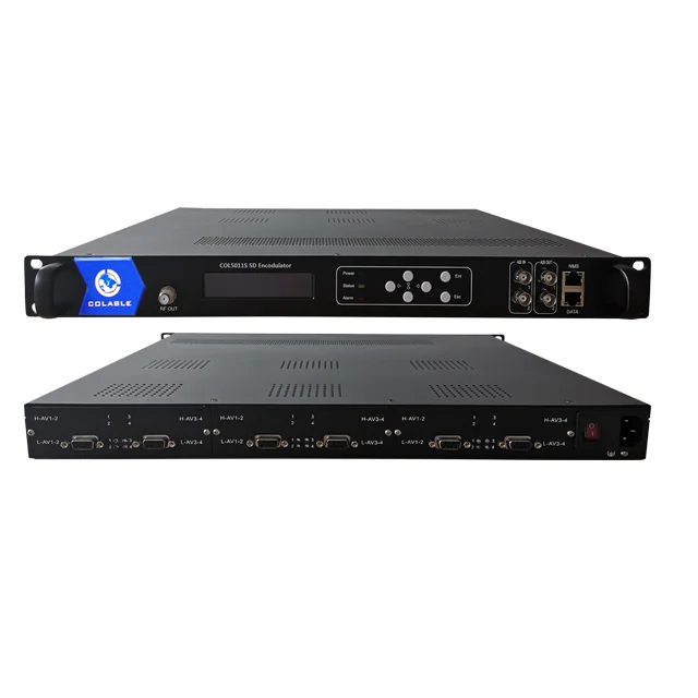 Mpeg2 Encoding 12 AV 24 AV to RF  modulator  with  QAM  DVB-T ISDB-T  Digital Modulator catv  COL5011S