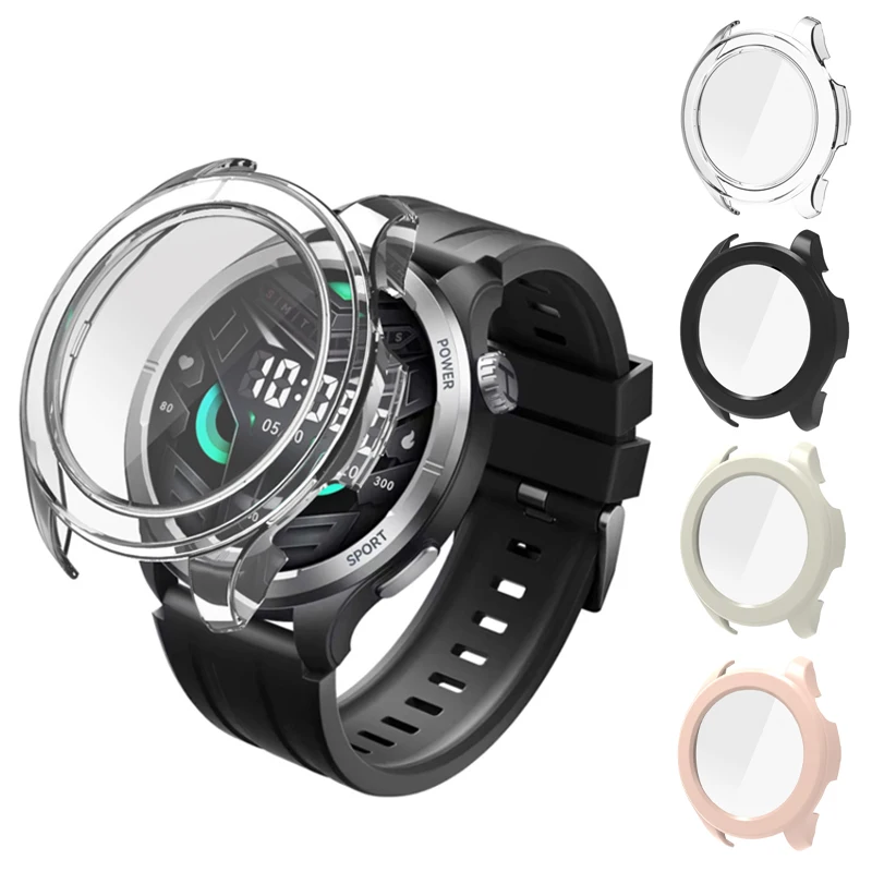 Hard Edge Shell Glass Screen Protector Film Smartwatch Full Frame Case dla Haylou Solar Neo Smart Watch Protective Bumper Cover