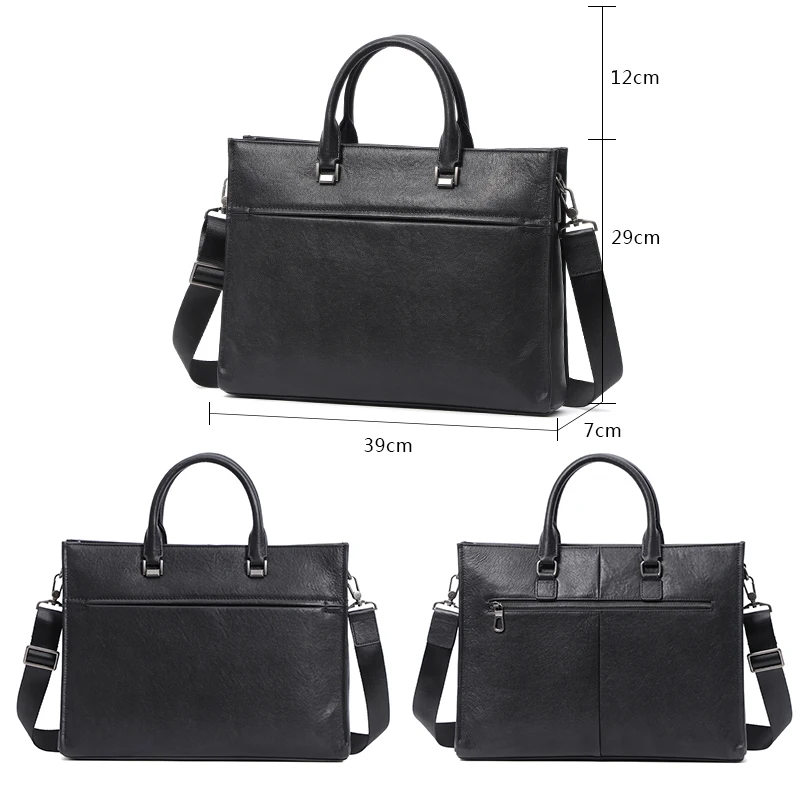 جديد عادية رجال الأعمال حقيبة يد الرجال حقيبة كتف جلدية حقيقية الذكور حقائب الكتف المكتبية حقائب اليد Bolso Hombre #6