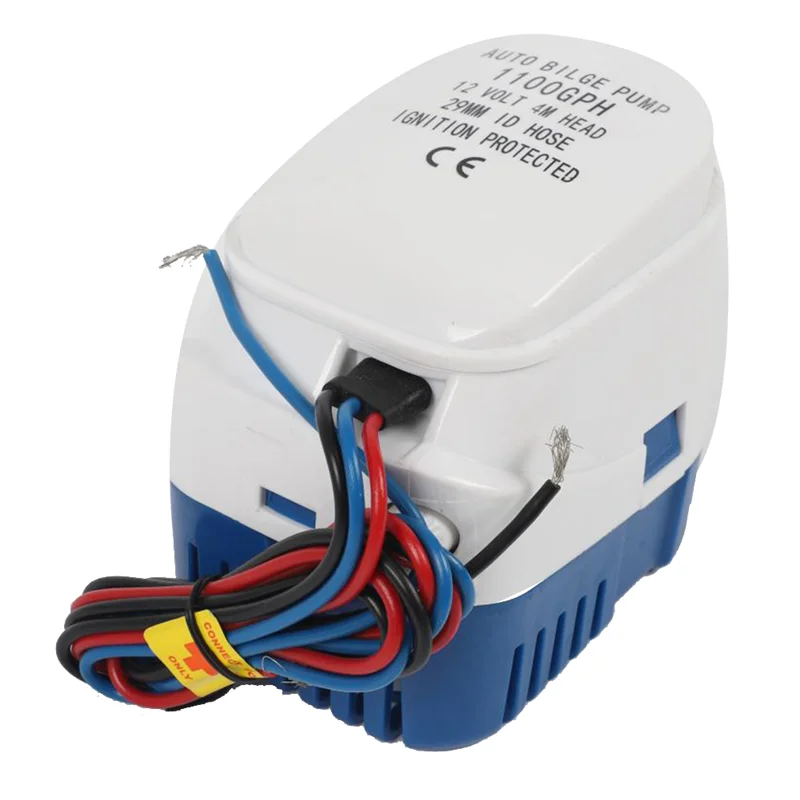 

Ultra 1 PCS 1100GPH Automatic Boat Marine Water Pump White & Blue Plastic Submersible Yacht Boat Motor Seaplane Houseboat Pump