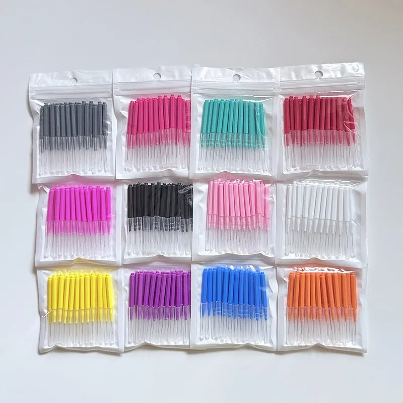 20Pcs I-type Push Pull Interdental Brush Toothpick Dental Tooth Flossing Head Oral Dental Hygiene Flosser Cleaners Tooth Tool