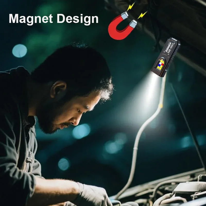 LED Keychain Flashlight USB C Rechargeable 550LM Portable Mini Torch Pocket Lantern Flood Work Light With Magnet For Emergency