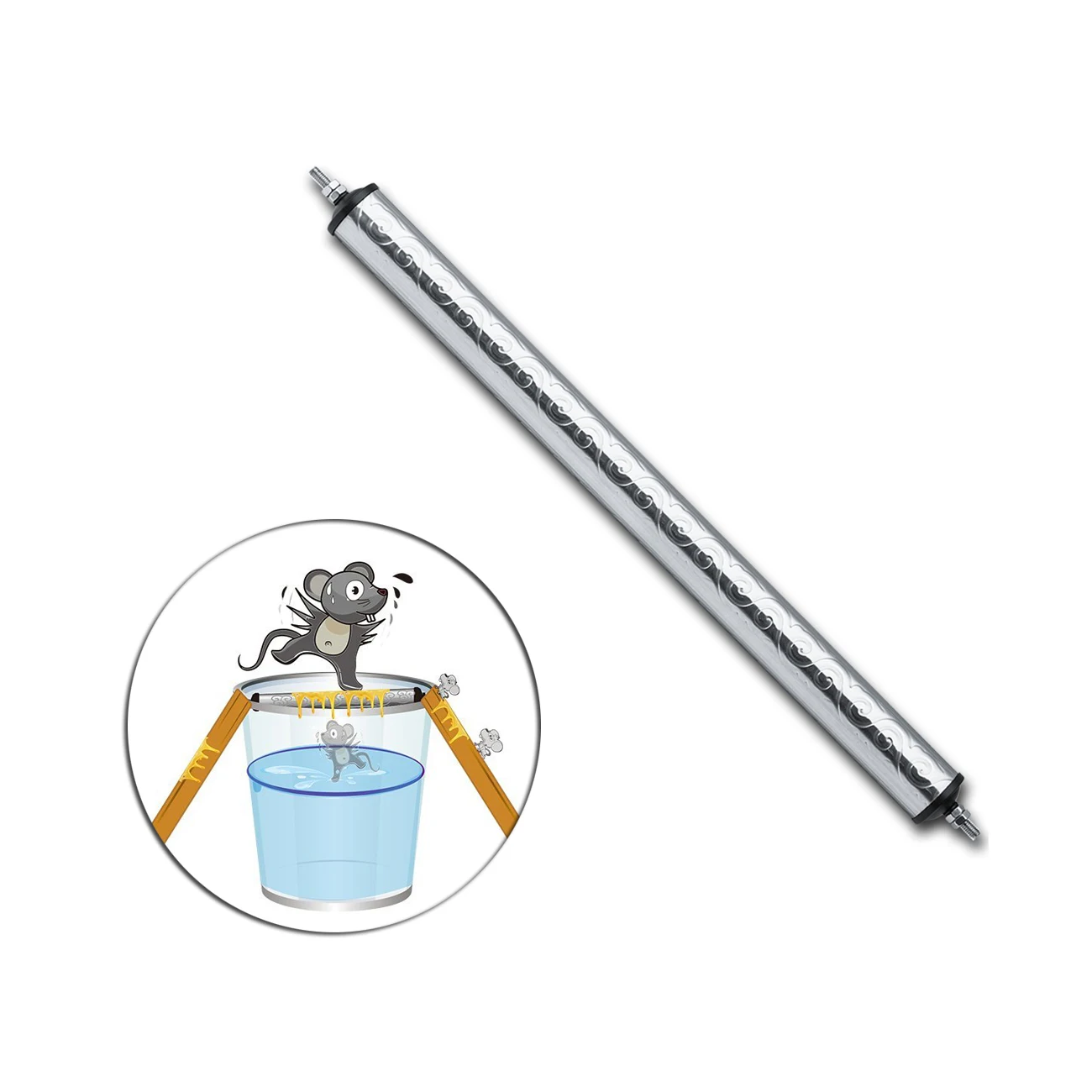 Humane Stainless Steel Rat Rodent Control Rolling Log Mouse Trap Killer