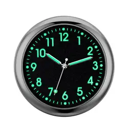 Luminous Quartz Analog Car Dashboard Clock - Stick-On, Decorative, Time-Telling, Easy-to-Read, Night-Vision Compact Amagi