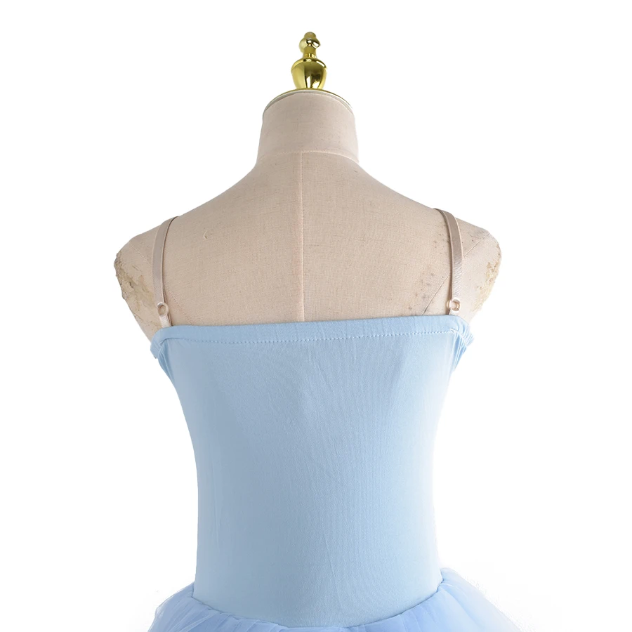 Costume de Ballet Giselle romantique pour filles, longue robe en Tulle veloutée avec manches bouffantes, tenue de ballerine de chœur aux couleurs pastel