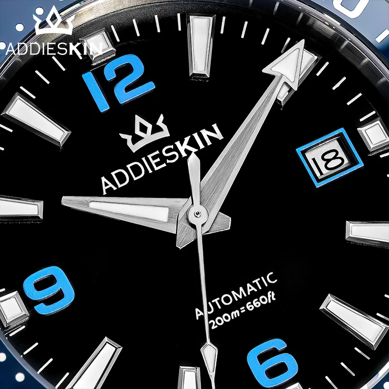 AddiesKin K009 Luxury Mens Diver Watch 40mm 9015 Auto 200m WR Sapphire Crystal Ceramic Bezel BGW9 Luminous Hands Business Watch