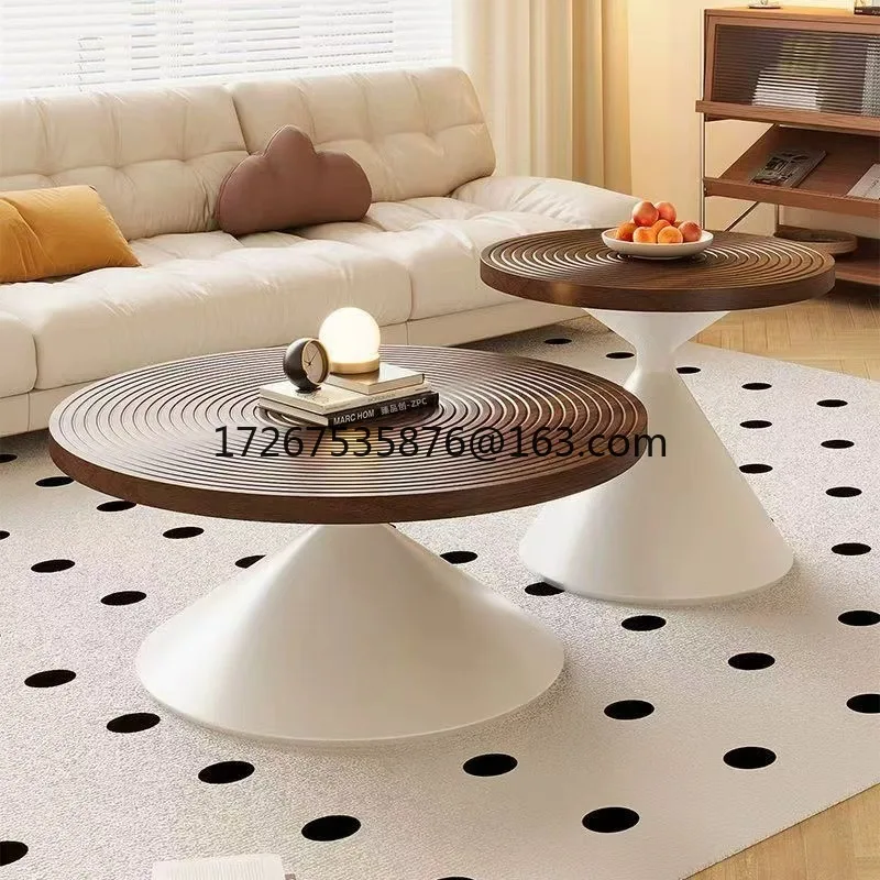 

Round coffee table living room household minimalist medieval carbon steel small coffee table modern simple small apartment