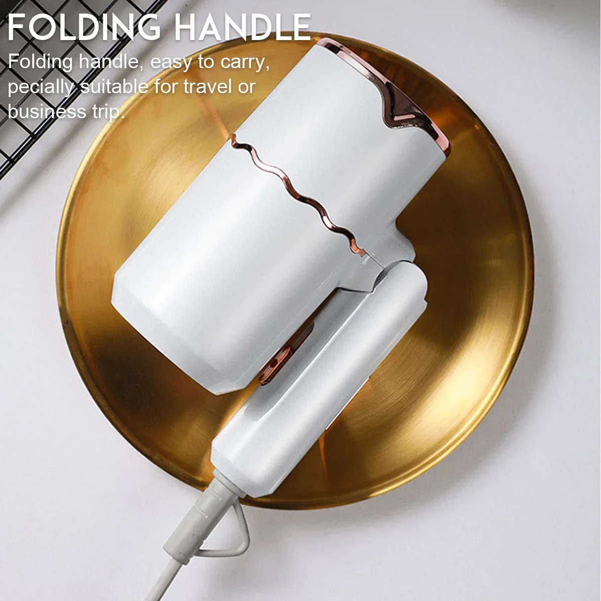 Secador de pelo profesional de 220V y 1000W, potente secador de pelo eléctrico con iones negativos, luz azul, viento frío y caliente