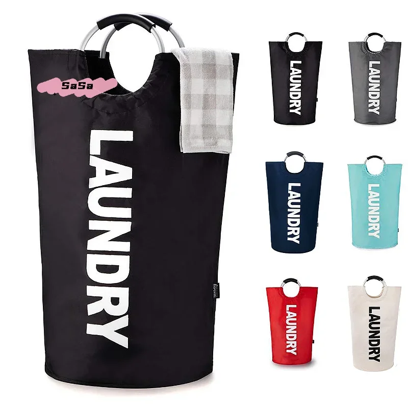 2026 Large Oxford Fabric Laundry Basket Foldable Dirty Clothes Hamper with Handle, Waterproof Storage Bag for Home Dorm Bathroom