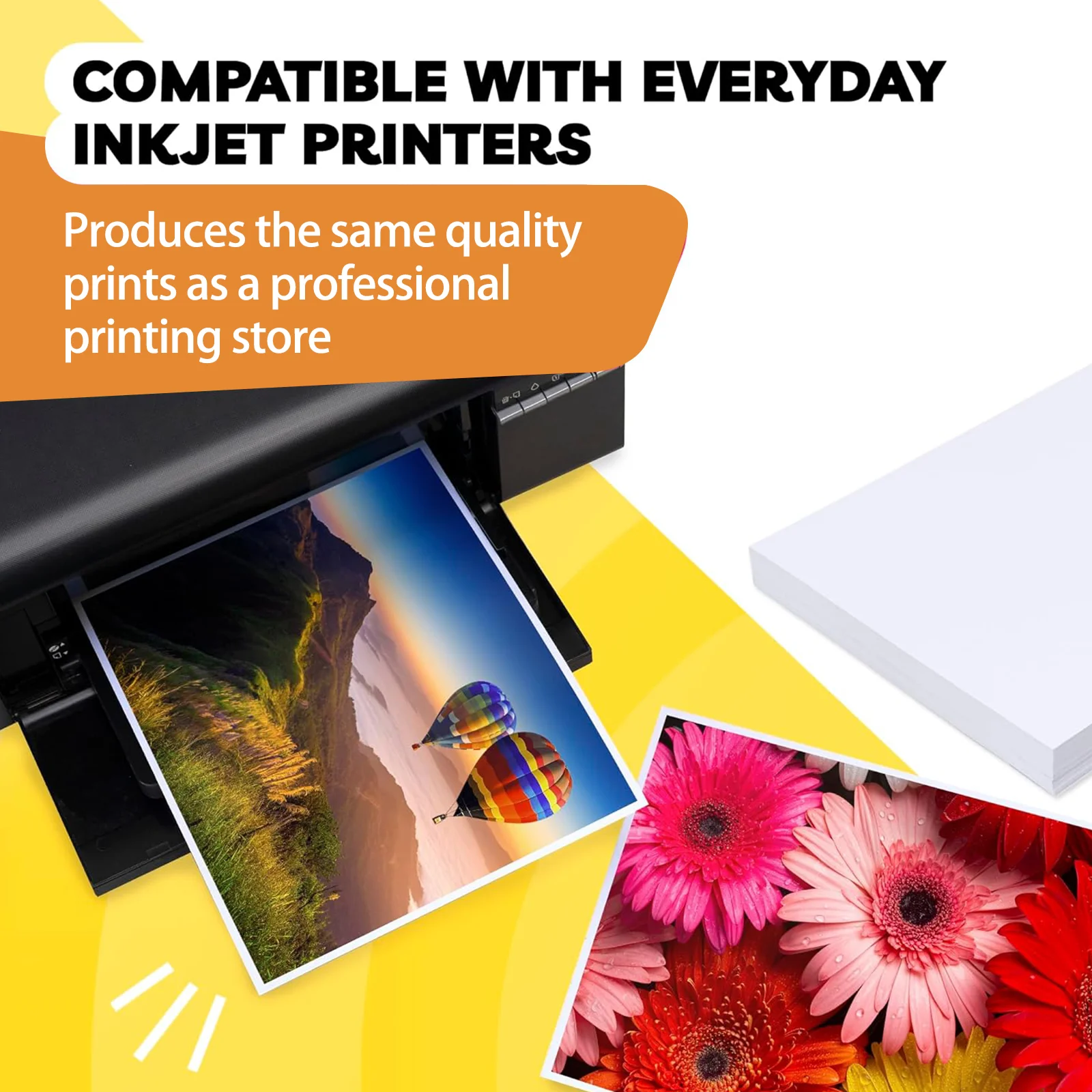 20 Sheets A4 Glossy Photo Paper 180gsm High Resolution 5760dpi Inkjet Printing Material Paper for Wedding Albums Art Prints