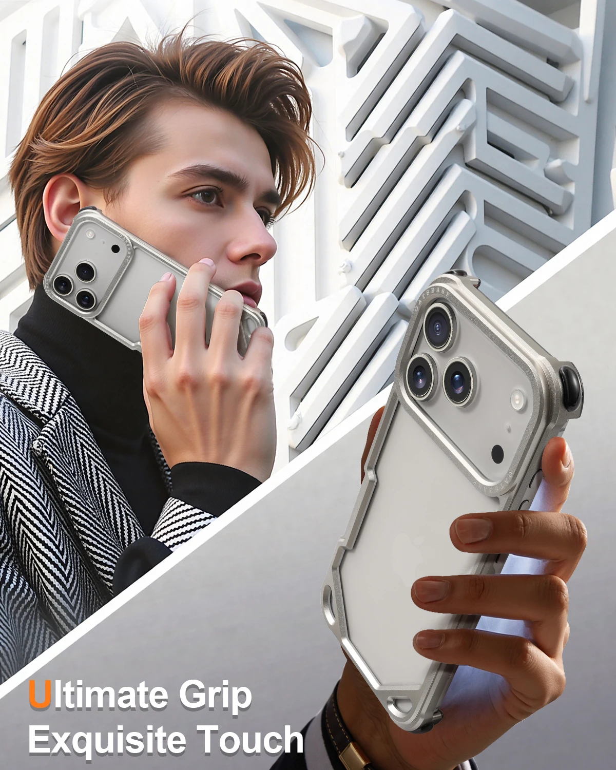 Oatsbasf Metall Slim Handyhülle für iPhone 17, Air/17 Pro/17 Pro Max Hülle, rahmenlos, minimalistisch, kabelloses Laden, Schutzhülle – Detail 9
