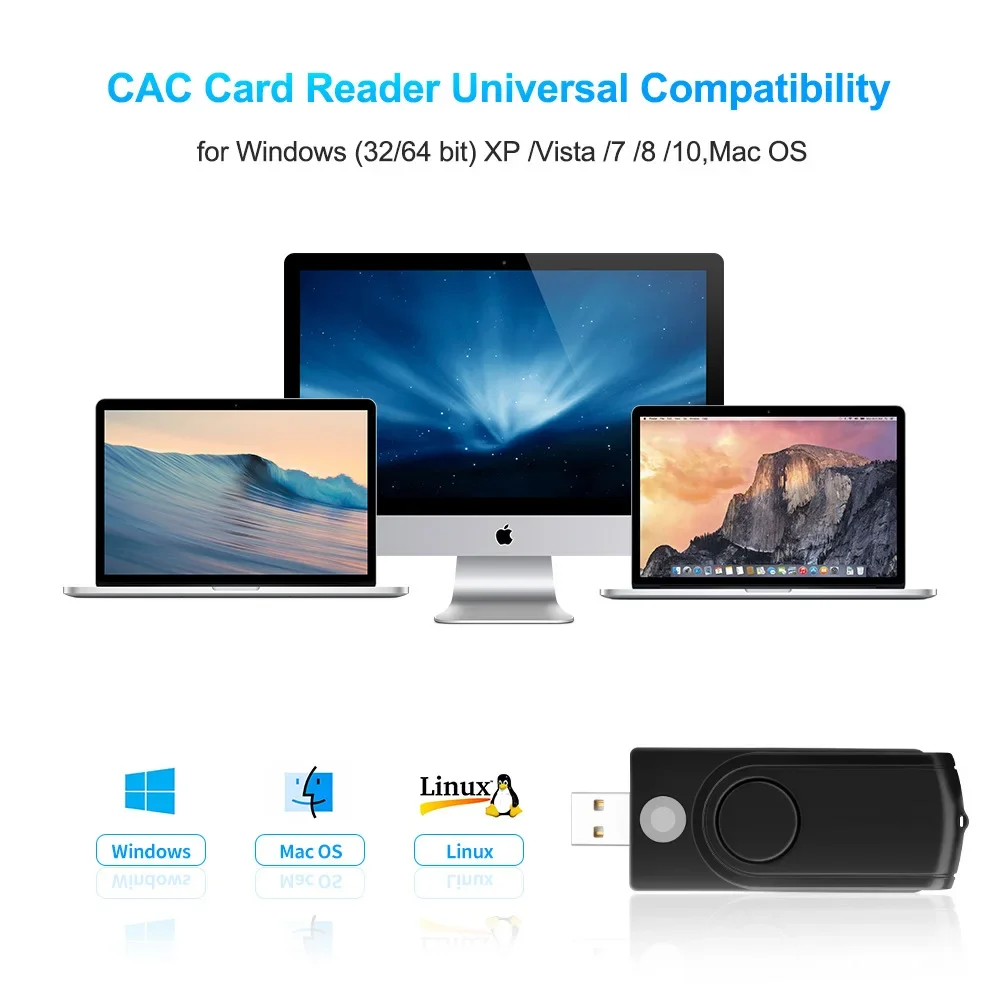 Windows 7 8 10 Linux OS, USB SIM smart card reader, for bank card IC / ID EMV SD TF MMC card reader USB-CCID ISO 7816