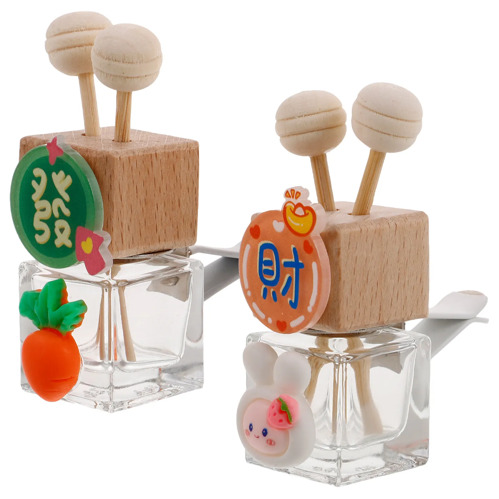 

2 шт. автомобильных диффузора для эфирных масел с креплением на вентиляционную решетку, многоразовые стеклянные флаконы для парфюма, мини-освежитель воздуха для автомобиля, ароматизатор