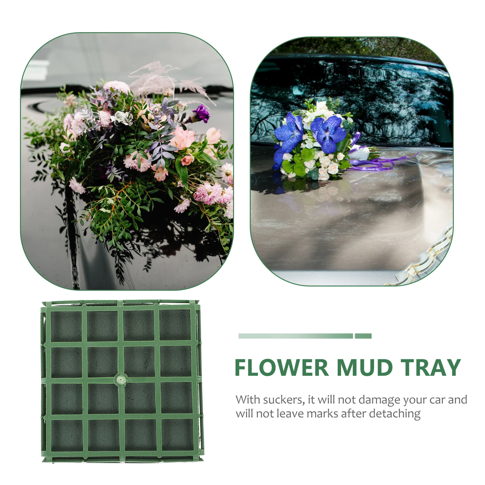 

3pcs Car Decoration Flower Holder Wedding Decoration Mini Size Sucker Base Perfect for Floral Craft WeddingCelebration