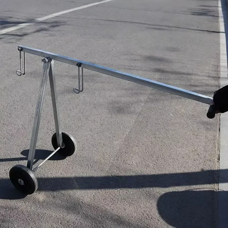 Heavy Duty Trolley With Crane System For Moving Buckets Pails And Containers Industrial Cart Lifter For Warehouse Logistics