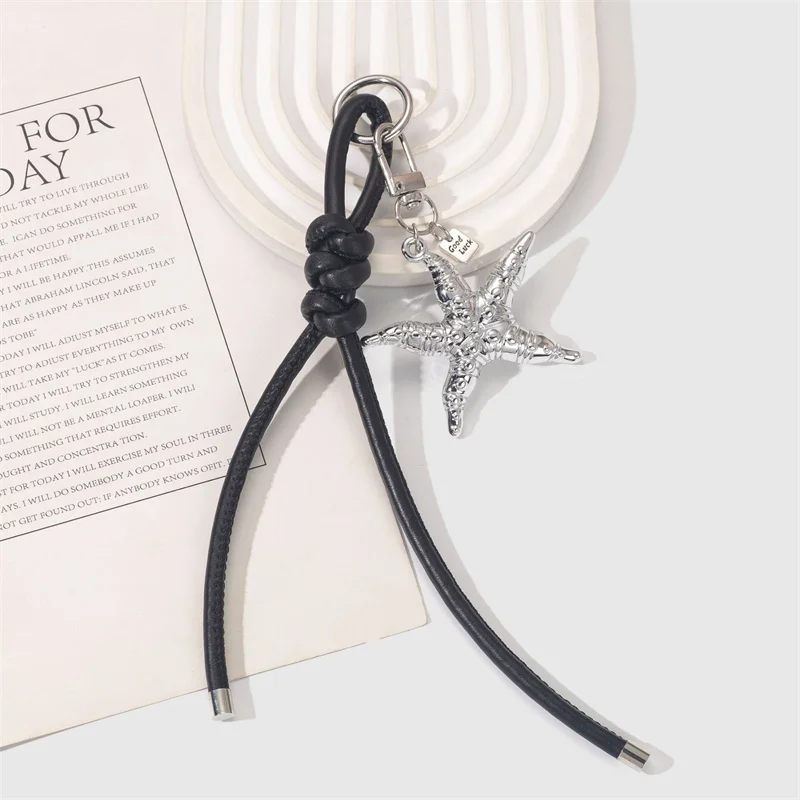 Metal Starfish Keychain Pants Chain Y2k High-end Exquisite Simple Bag Pendant Daily Trendy Accessories Gift