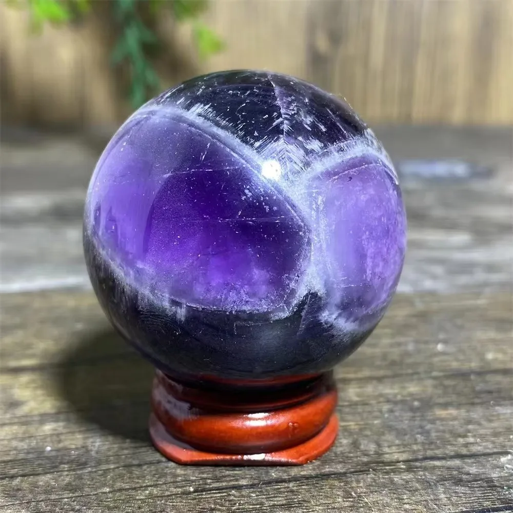 Stone Natural Amethyst Crystal Quartz Ball Home Decoration  Energy Reiki Healing Sphere Wicca Meditation