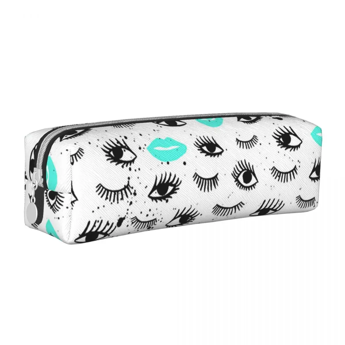 Cartoon Beauty Wink Eyelash Pencil Cases Fashion Cute Eye Pen Box Bag Kids Big Capacity Students School Zipper Pencilcases