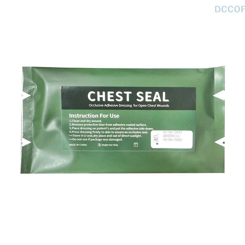 Medical Vent Chest Seal Occlusive Adhesive Dressing for Open Chest Wounds Survival Emergency Trauma Sticker First Aid Patch