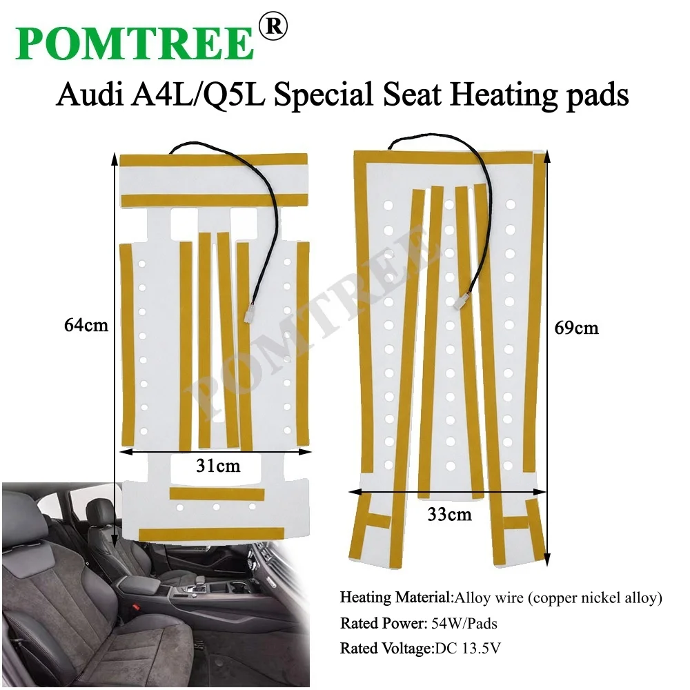 Built-in Car Seat Ventilation Cooling And Heating System Kit Fit 2 Seats,Include Special heating pads Suitable For Audi Q5L/A5