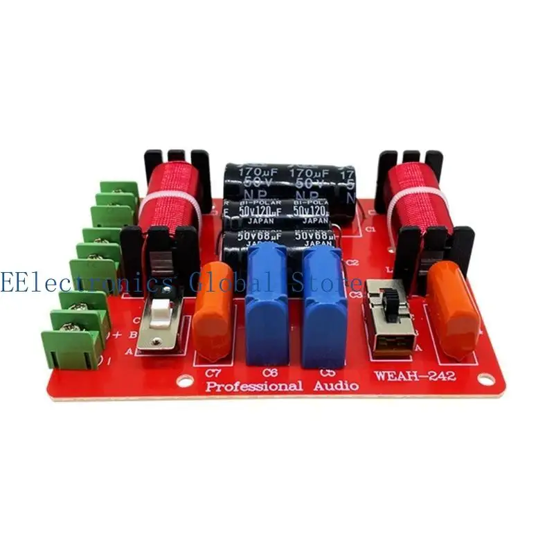 462B 400W Adjustable Multi Speaker Treble/Bass 2 Unit Frequency Divider 2 Way