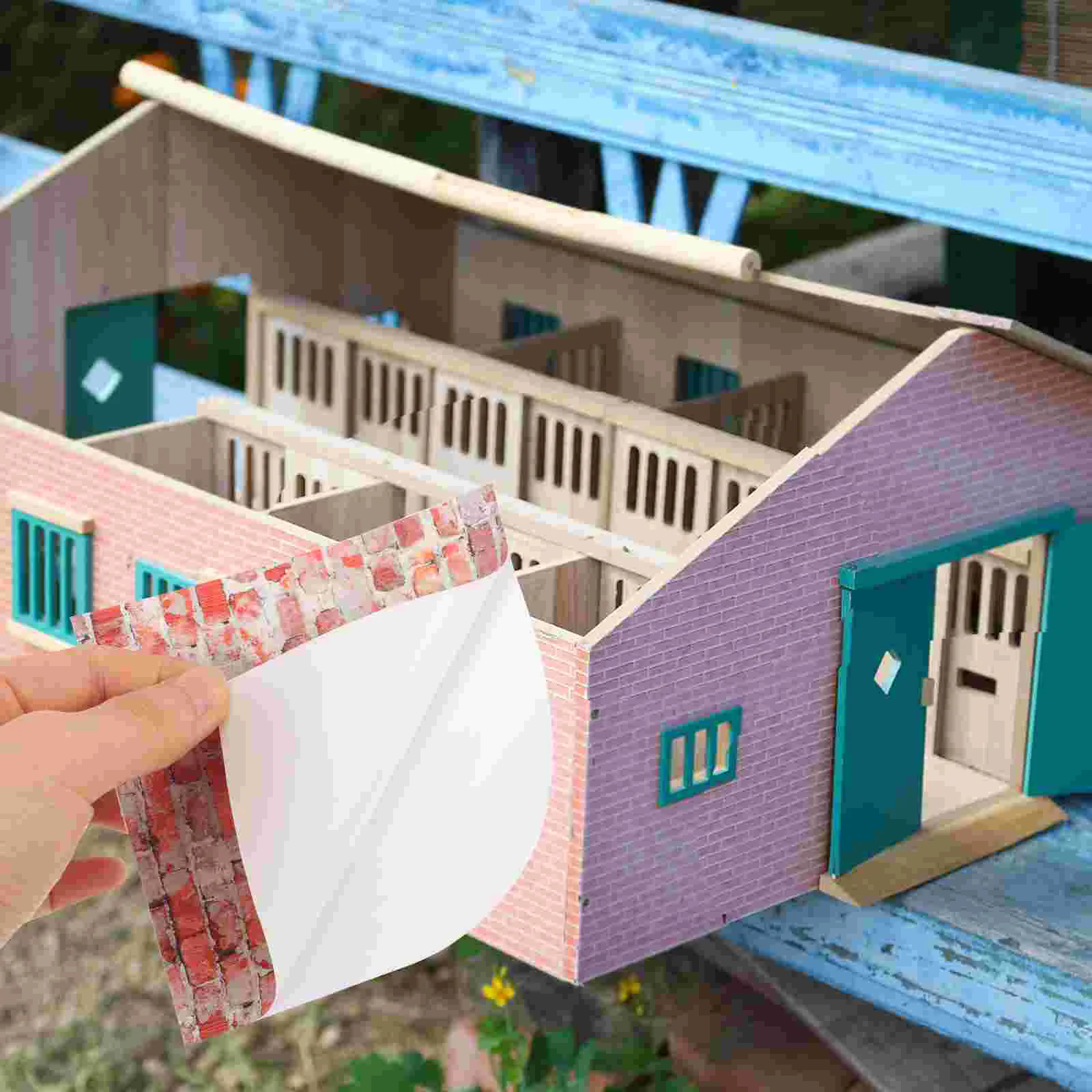 Home Decor Simulated Tiles House Decorative Wallpaper Toy Mini Furniture Baby Dollhouse