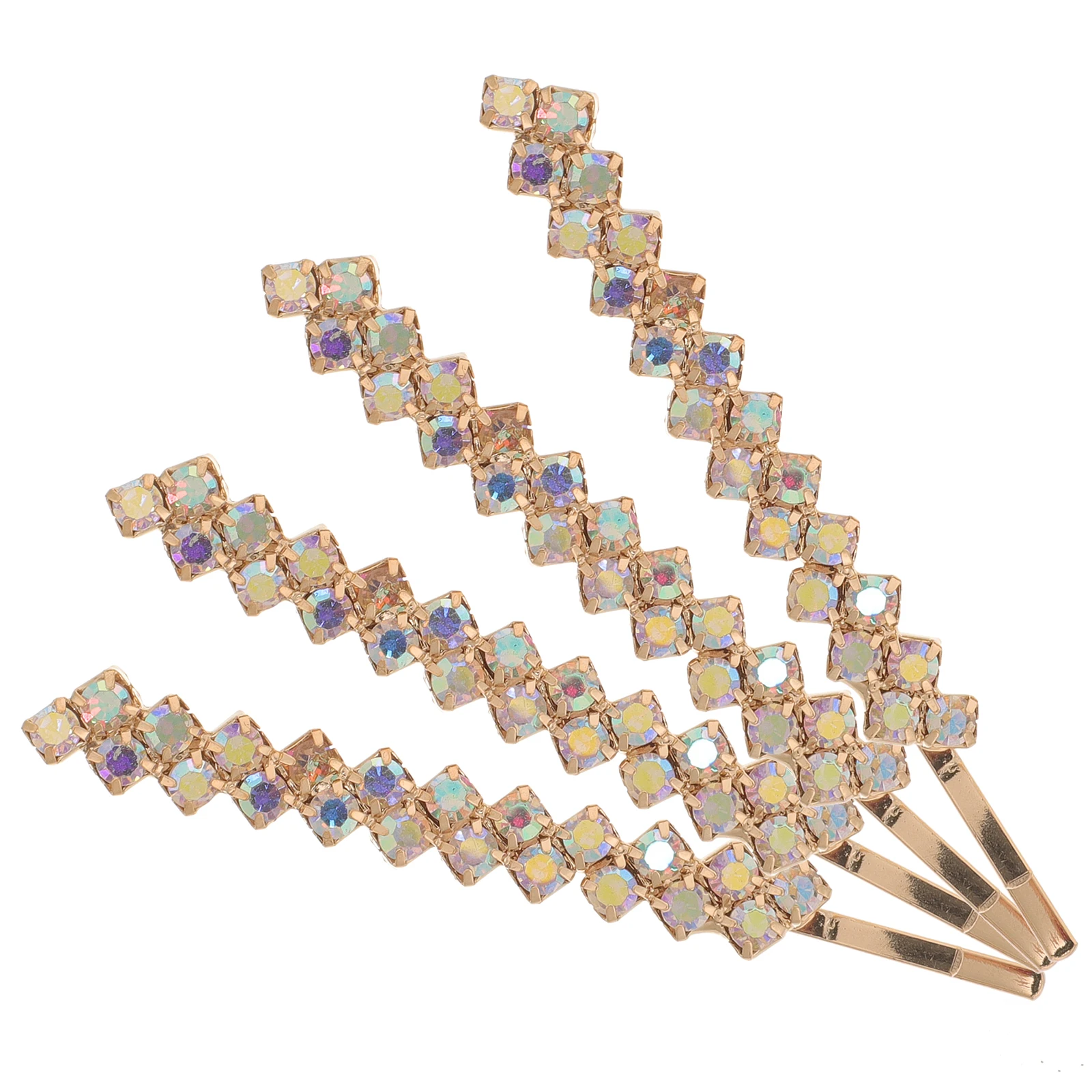 

1 set Crystal Hairpins Rhinestone Bobby Pins Decorative Metal Accessories Beautiful Alloy Clips Women Hairstyle Tools Fashion