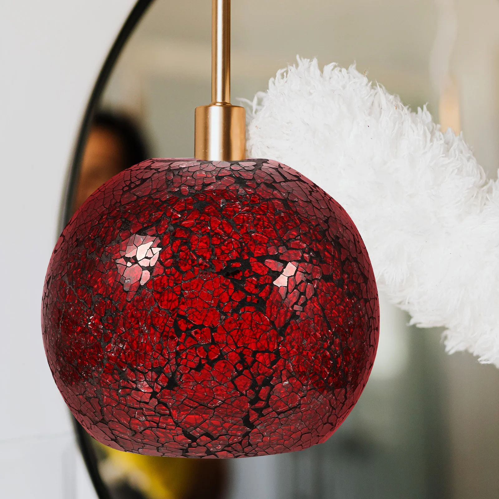 

Wall Light Shade Retro Style Stained Glass E26 E27 Replacement Lamp Shade for Bedroom Office Study Indoor Lighting